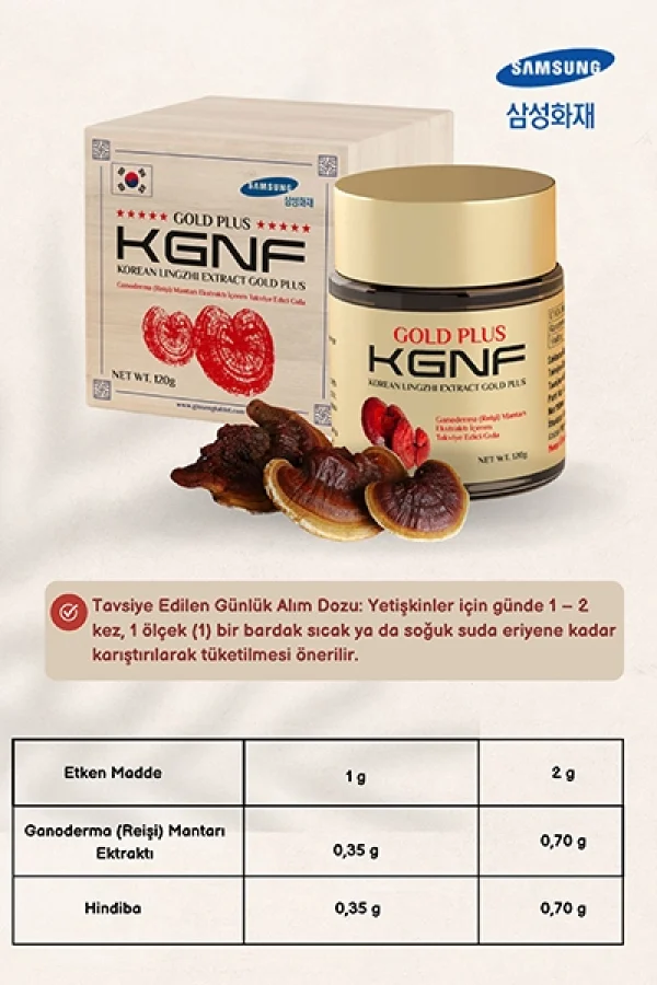 KGNF Ganoderma Reishi(Lingzhi) Mantarı Ekstraktı – 100% Kore - Smart Koresan